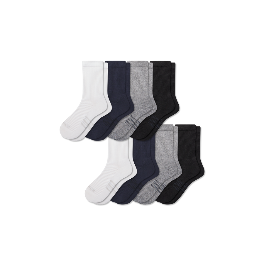 Women's Modern Rib Half Calf Sock 8-Pack - Comfort Hike Step