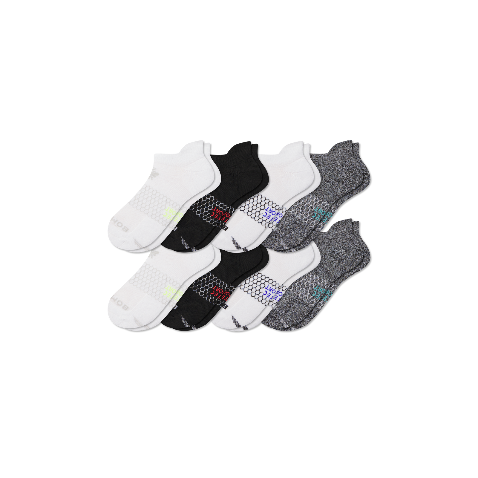 Women's All Sport Ankle Sock 8-Pack - Core Mix L