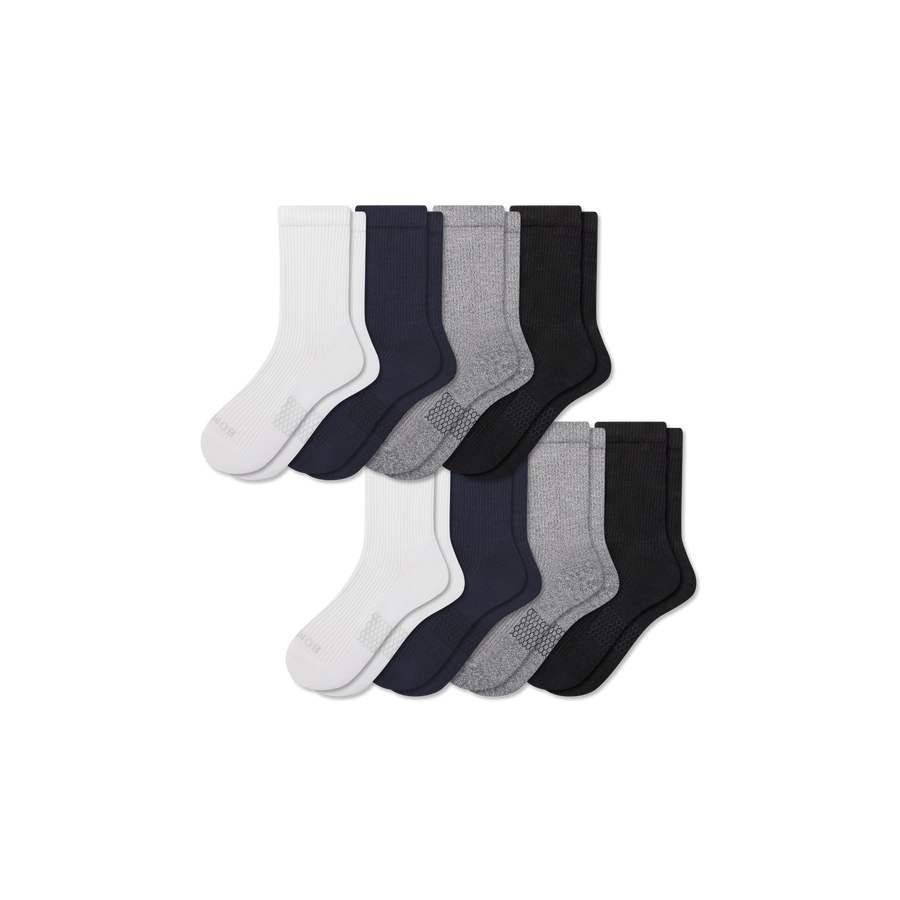 Men's Modern Rib Half Calf Sock 8-Pack - Breathable Wear