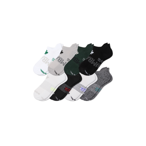 Men's All Sport Ankle Sock 8-Pack - Forest Grey Mix L