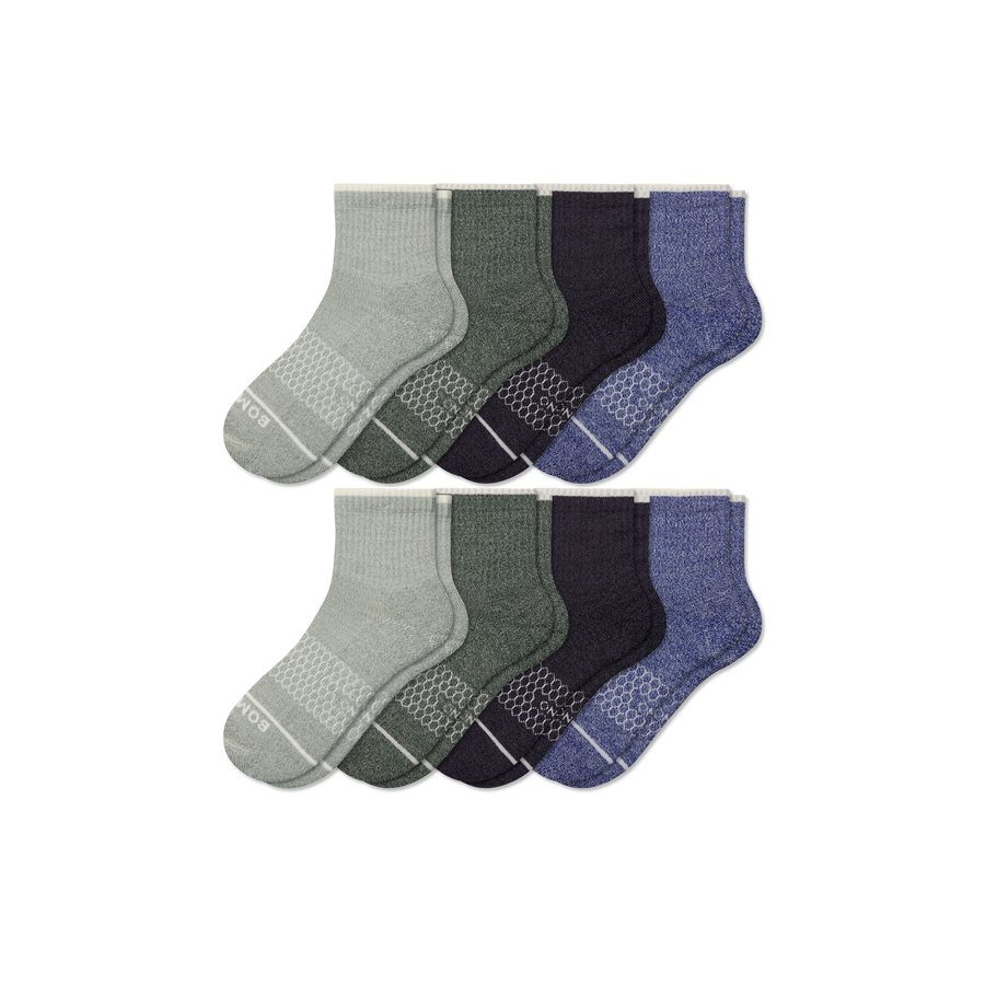 Men's Merino Wool Blend Quarter Sock 8-Pack - Studio Trail Cushion