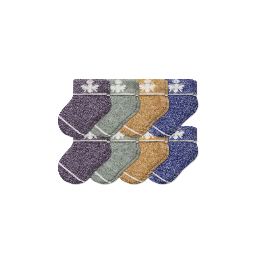 Baby Merino Wool Blend Calf Sock 8-Pack (0-6 Months) - Daily Wear