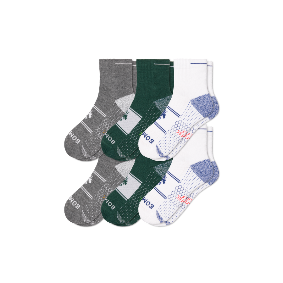 Men's Golf Quarter Sock 6-Pack - Soft Recovery Rotation