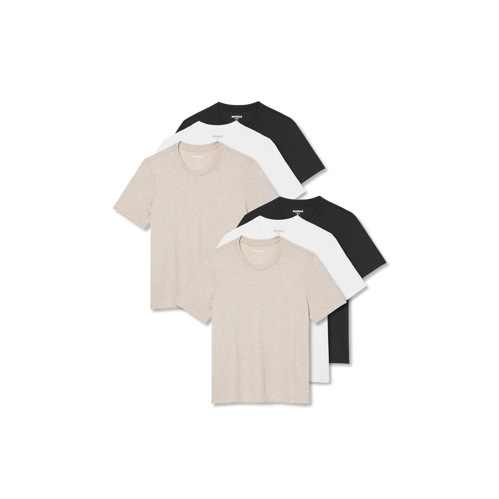 Women's Pima Cotton Crew Neck T-Shirt 6-Pack - Heather Mix