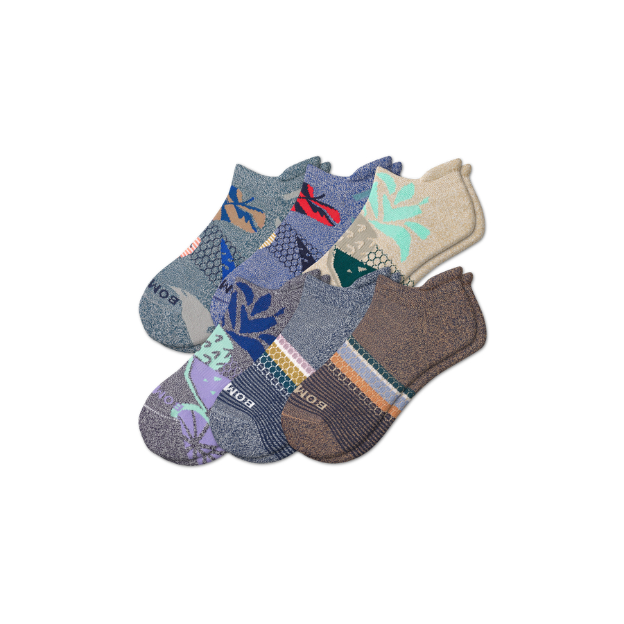 Men’s Tropical Ankle Sock 6-Pack - Steady Run Comfort