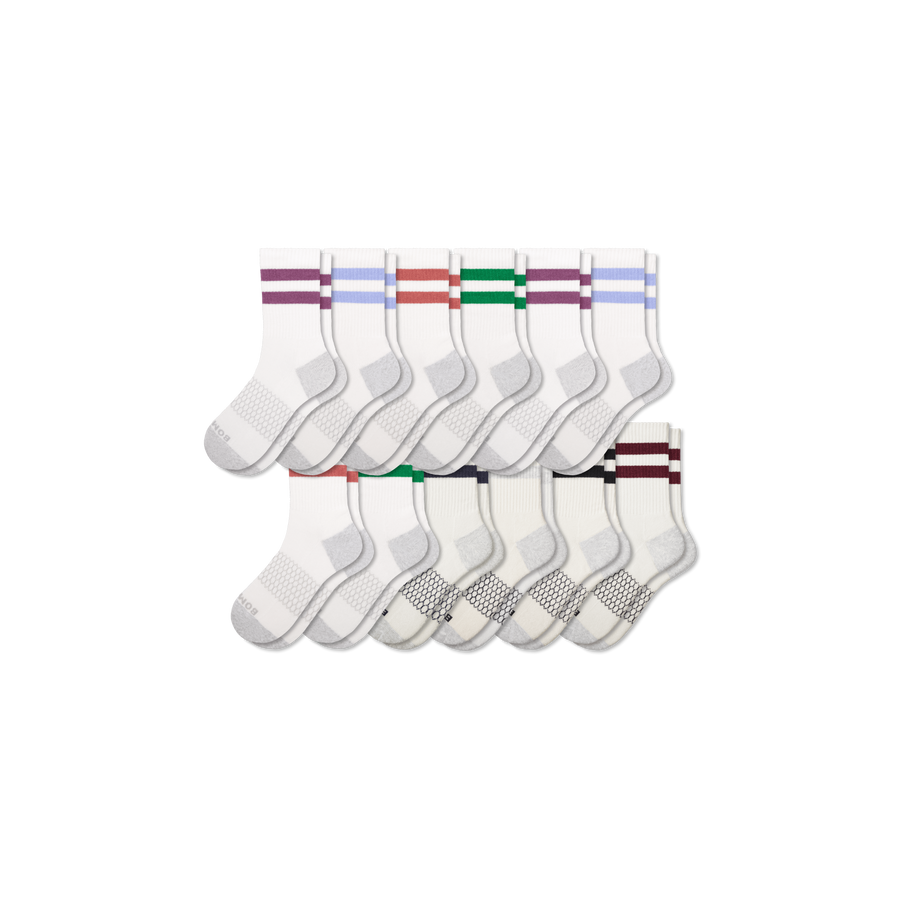 Men's Vintage Stripes Half Calf Sock 12-Pack - Fresh No Show Pair