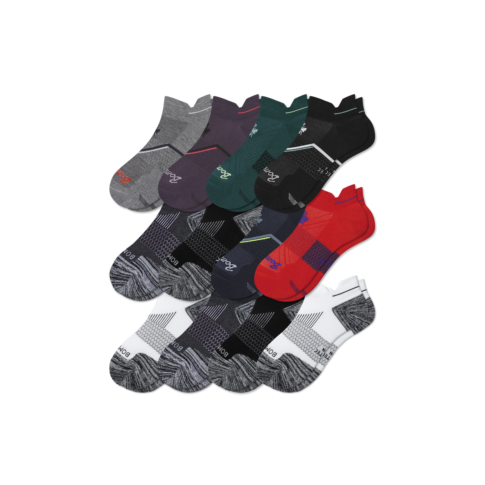 Men's Running Ankle Sock 12-Pack - lava navy core mix L