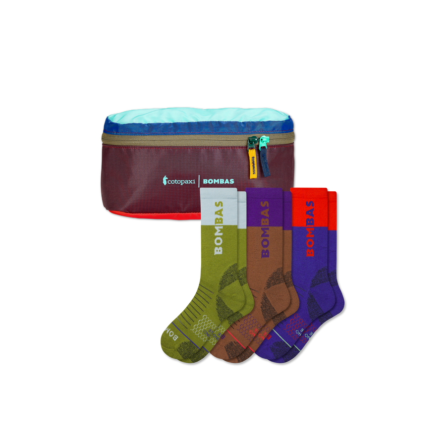 Women's Merino Wool Blend Hiking Sock 3-Pack & Cotopaxi Fanny Pack - Weekend Stash