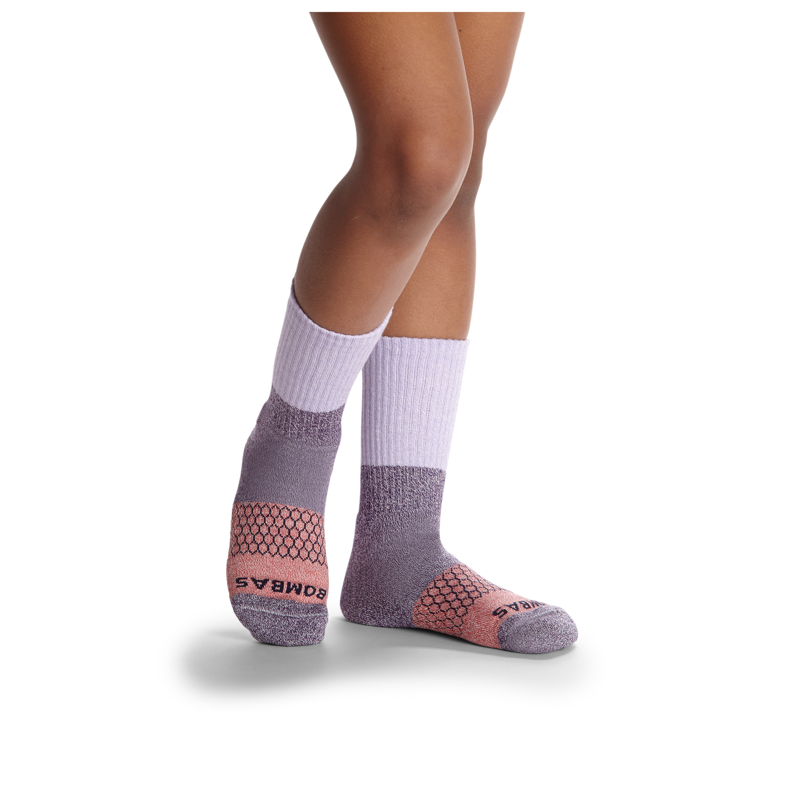 Youth Tri-Block Calf Sock 4-Pack - lupine-rose-mix - 4