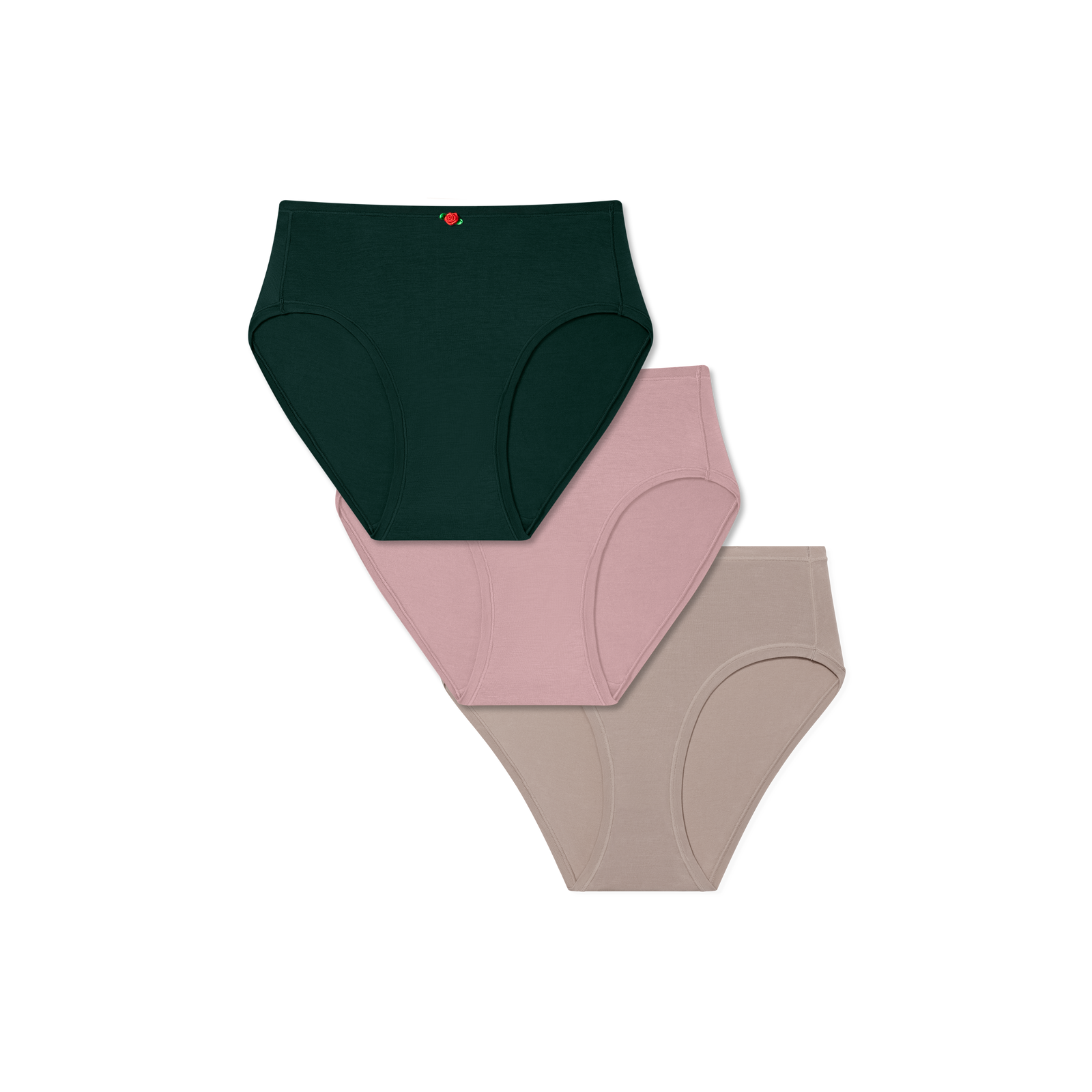 Women's Super Soft Brief 3-Pack - Mauve Green Nude Mix L