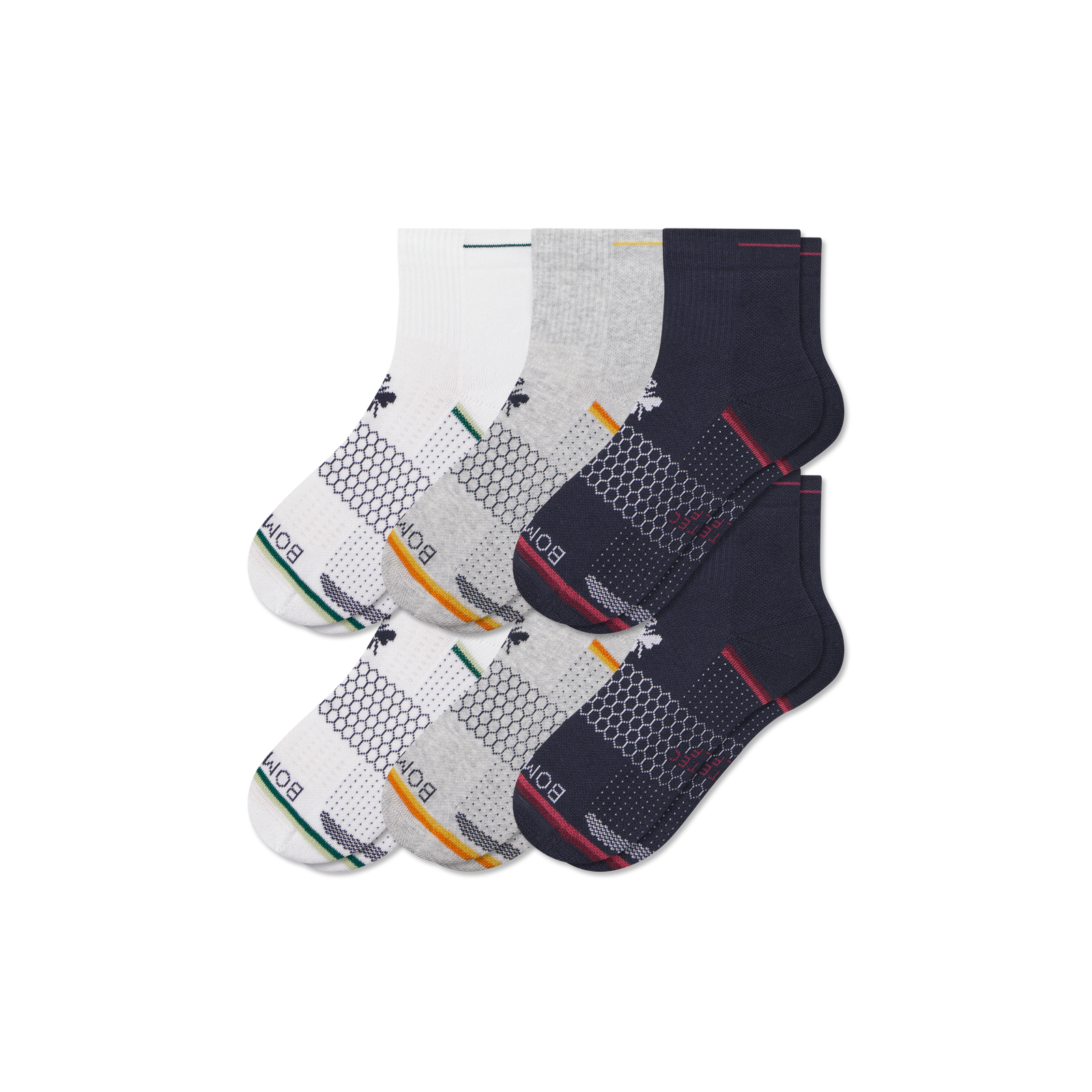Men's Golf Quarter Sock 6-Pack - Midnight Navy Mix