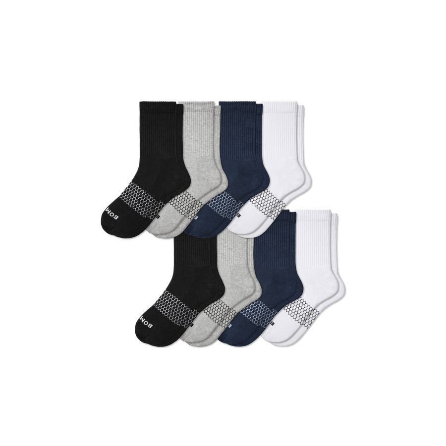 Men's Solids Half Calf Sock 8-Pack - Light Comfort
