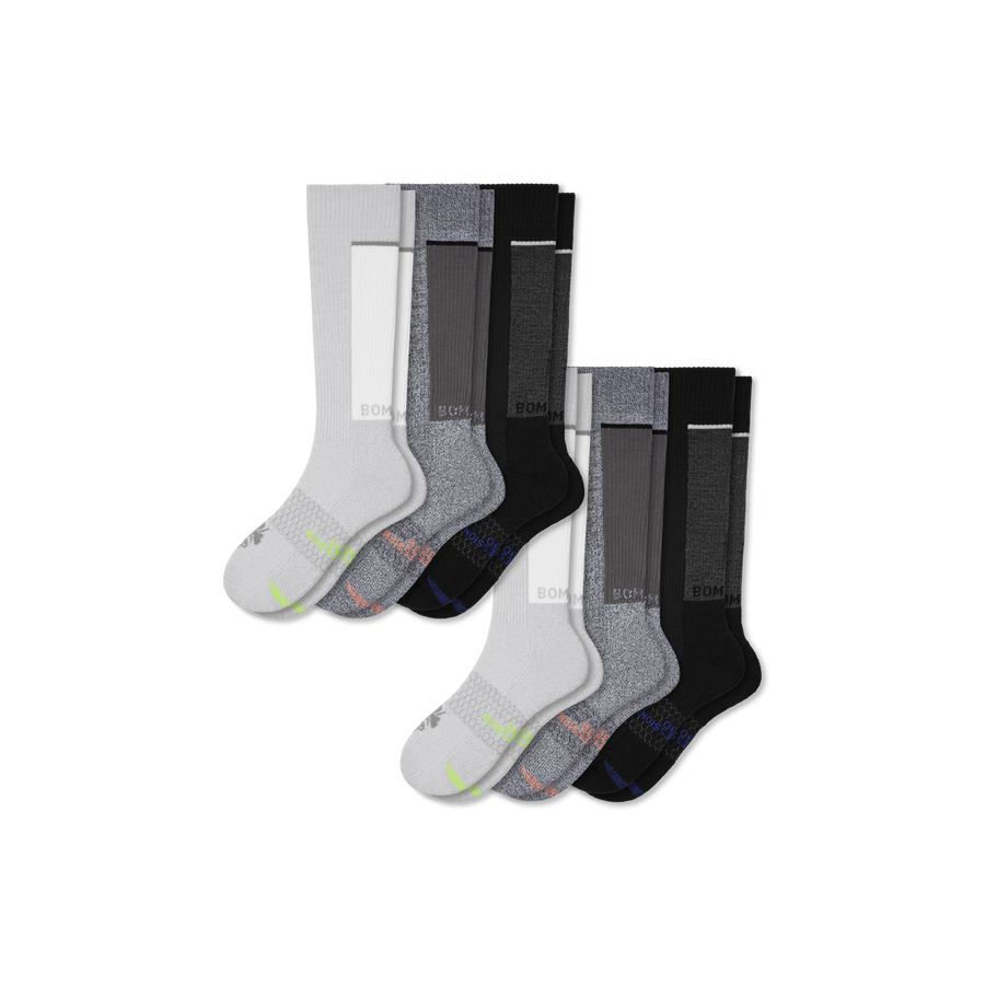 Women's Performance Compression Knee High Sock 6-Pack (20-30mmHg) - Recovery Fit