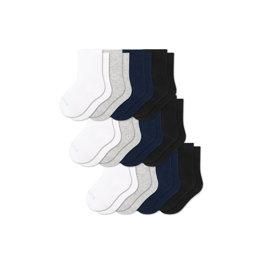 Junior Lightweight Calf Sock 12-Pack - Fresh Shift Fit