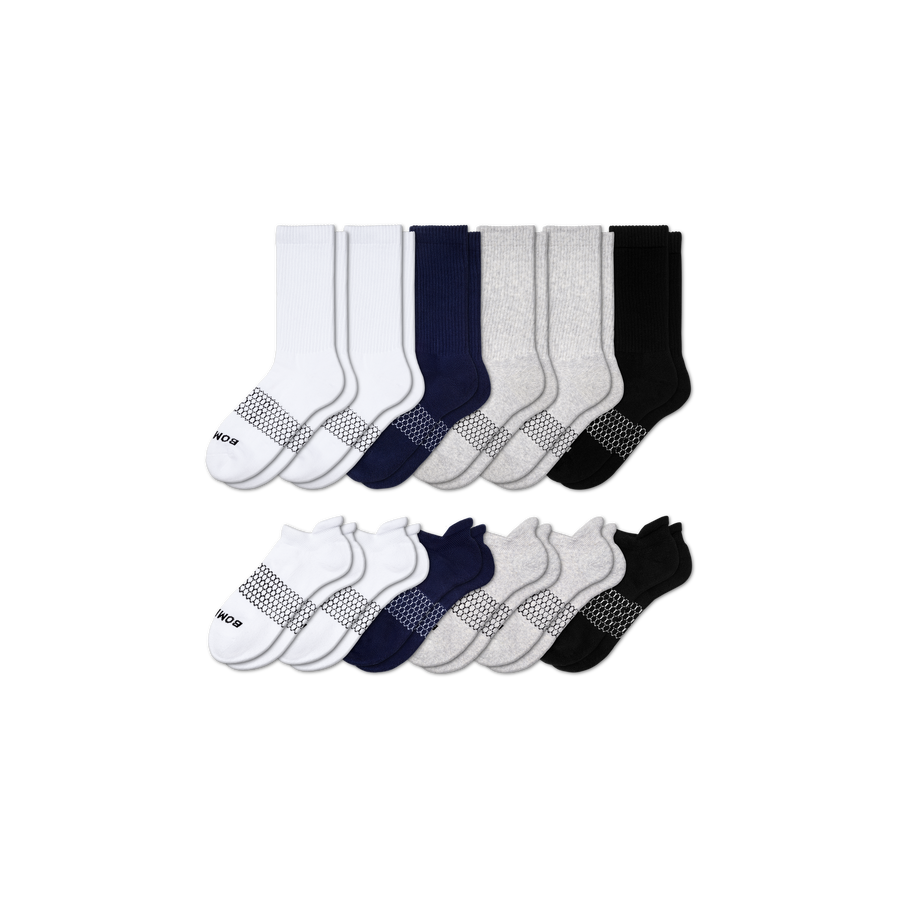Men's Calf & Ankle Sock 12-Pack - Soft Shift Support