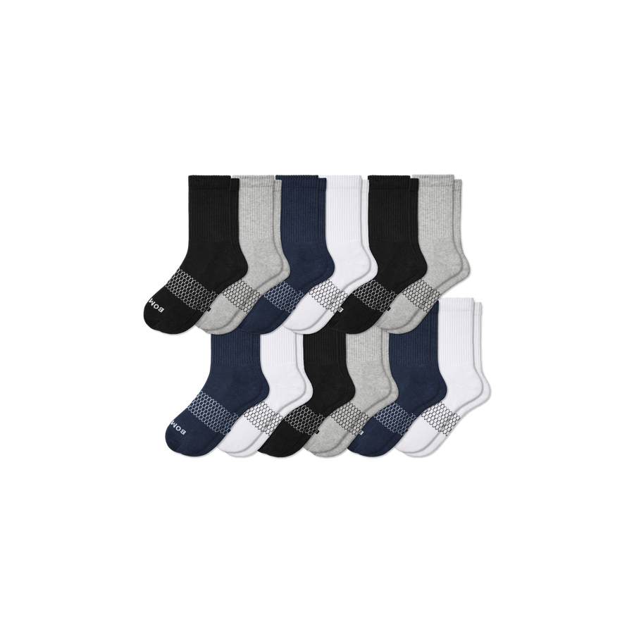 Women's Solids Half Calf Sock 12-Pack - Easy Ankle Pair
