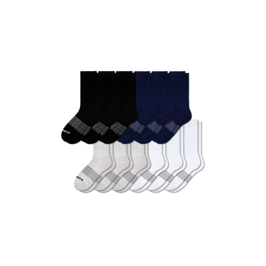 Men's Solids Calf Sock 12-Pack - Easy Everyday Pair