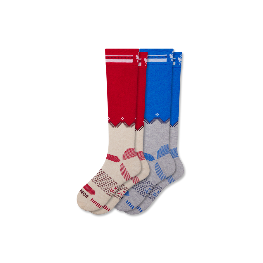 Men's Full-Cushion Merino Wool Blend Ski & Snowboard Sock 2-Pack - Classic Run Fit