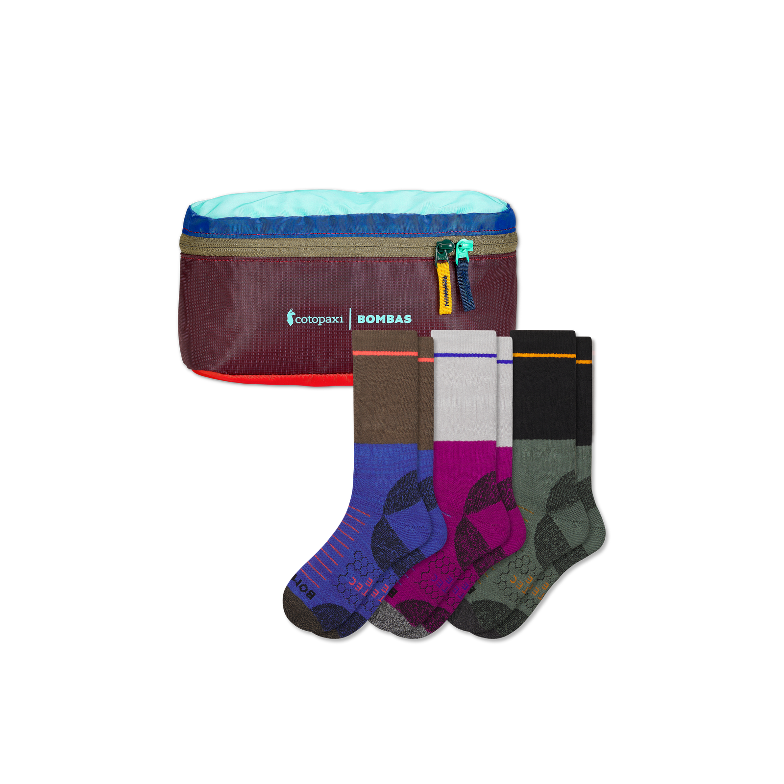 Men's Hiking Calf Sock 3-Pack & Cotopaxi Fanny Pack - Moss Mix
