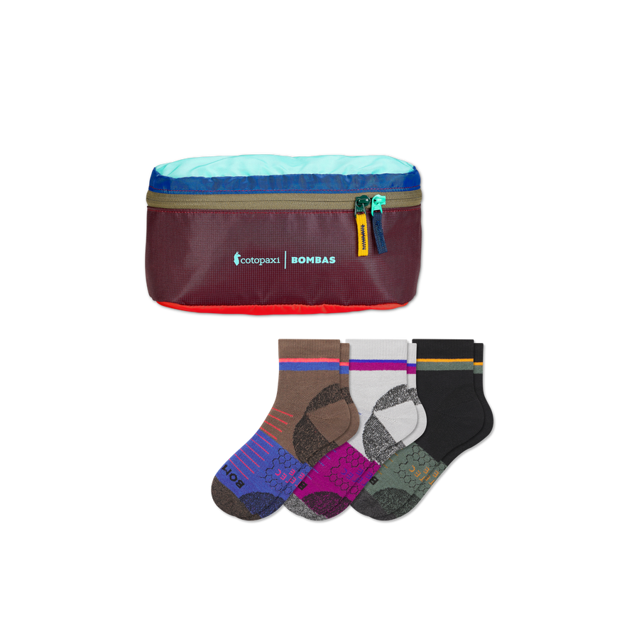 Men's Hiking Quarter Sock 3-Pack & Cotopaxi Fanny Pack - Smart Hike Stash