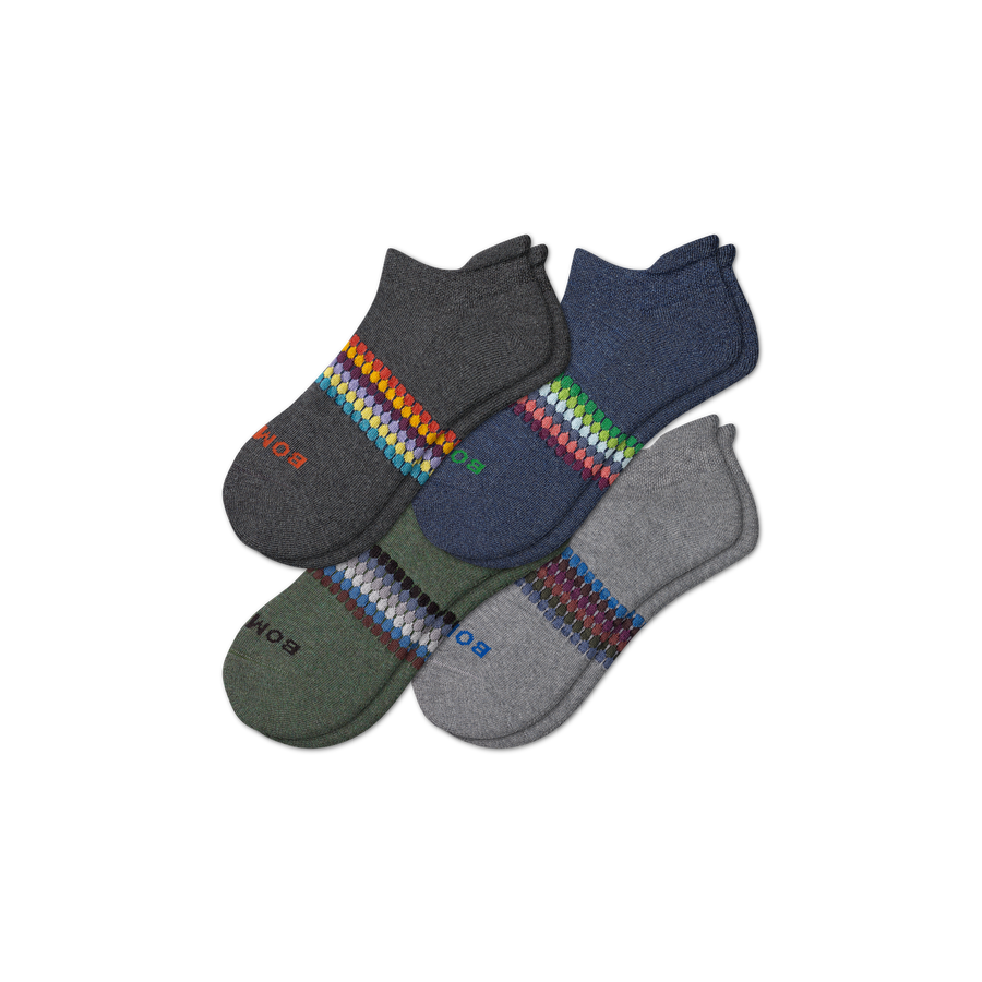 Men's Sunset Stripe Ankle Sock 4-Pack - Everyday Weekend Rotation