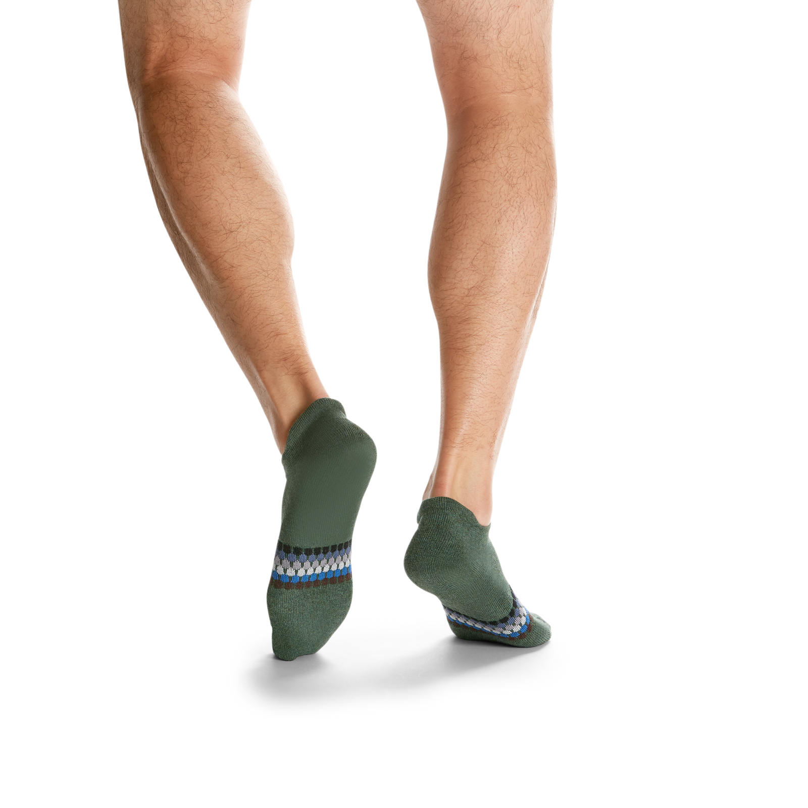 Men's Sunset Stripe Ankle Sock 4-Pack - navy-grey-mix - 4