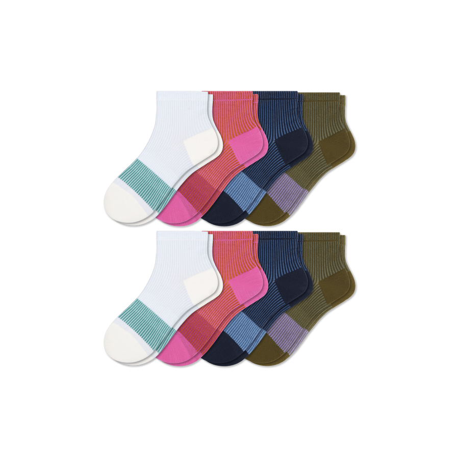 Youth Lightweight Quarter Sock 8-Pack - Classic Lounge Wear