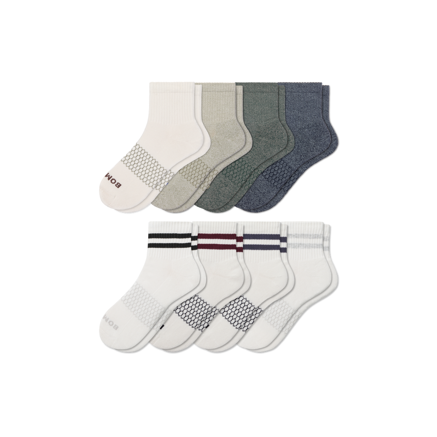 Men's Quarter Sock 8-Pack - Comfort No Show Step