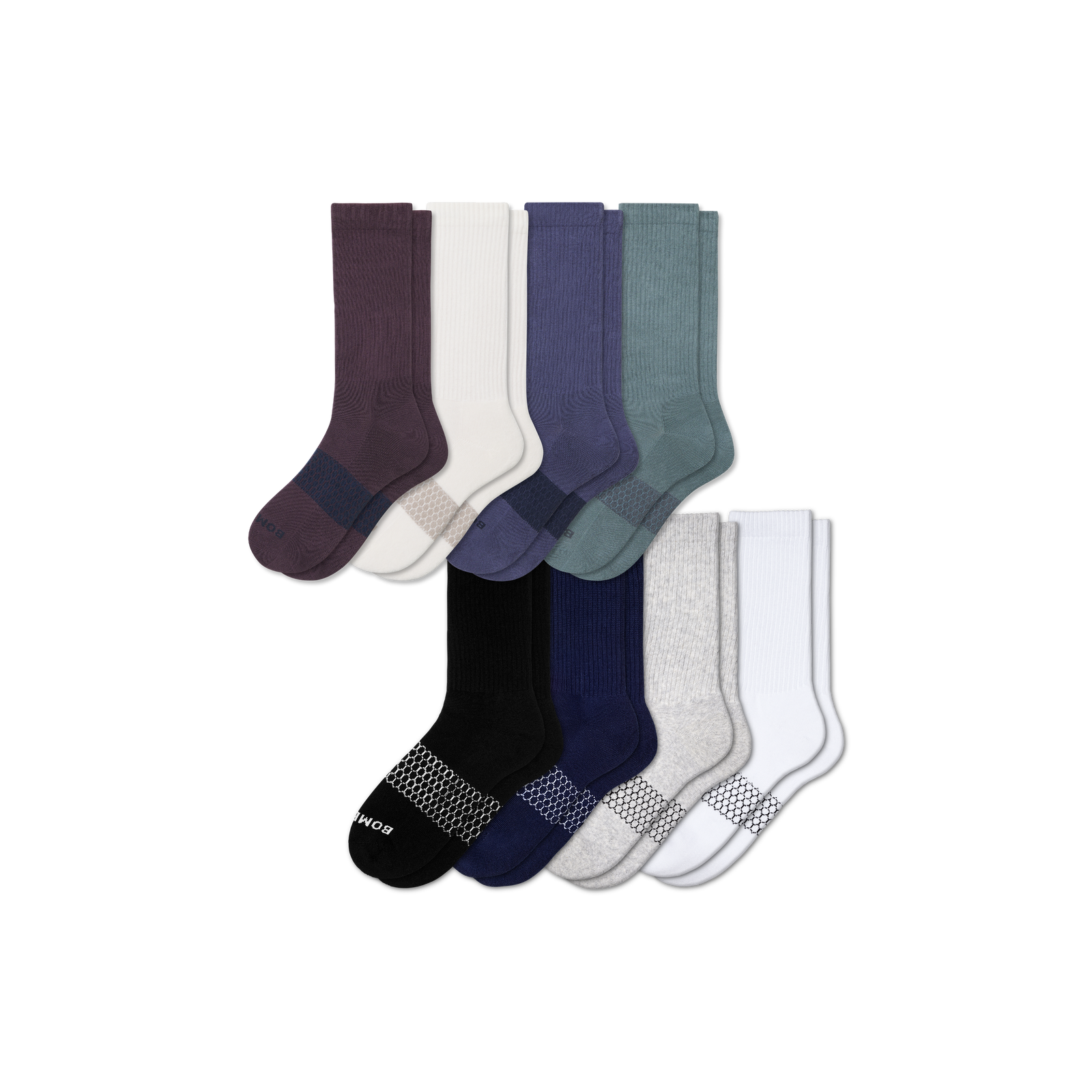 Men's Calf Sock 8-Pack - Navy Surf Mix L