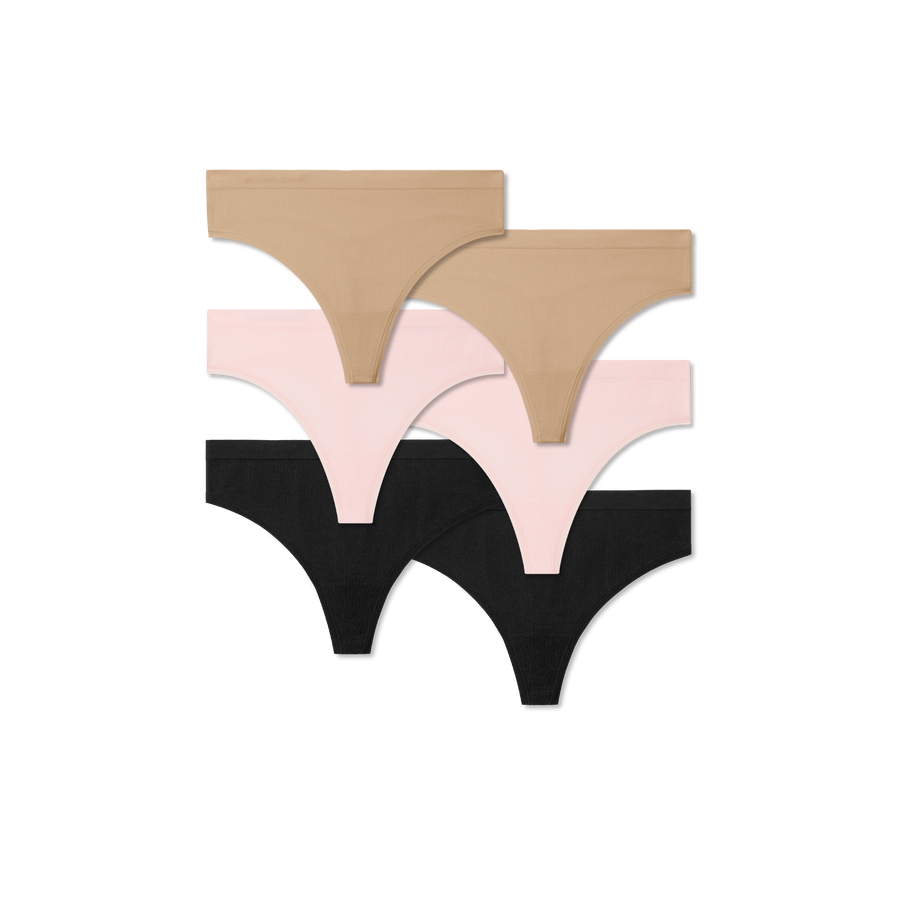 Women's Seamless Thong 6-Pack - Seamless Soft Layer