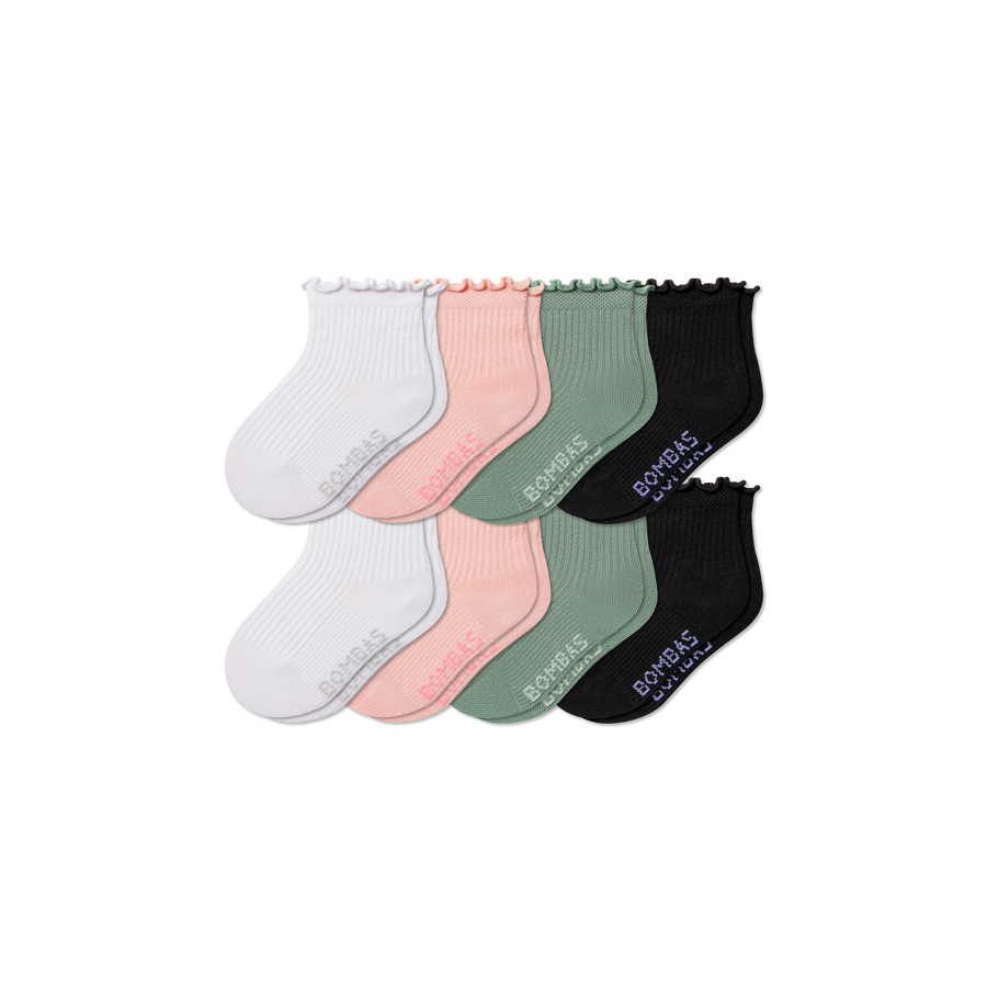 Toddler Ruffle Rib Calf Sock 8-Pack - Weekend Lounge Support