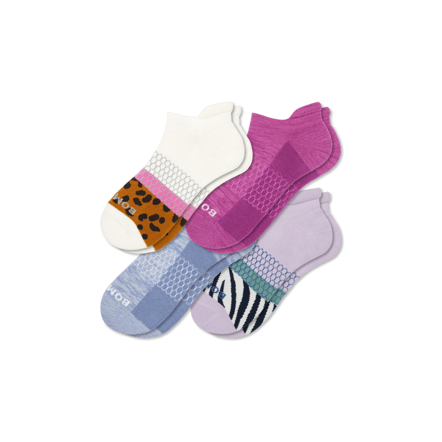 Women's Wild Wear Ankle Sock 4-Pack - Soft Office Move
