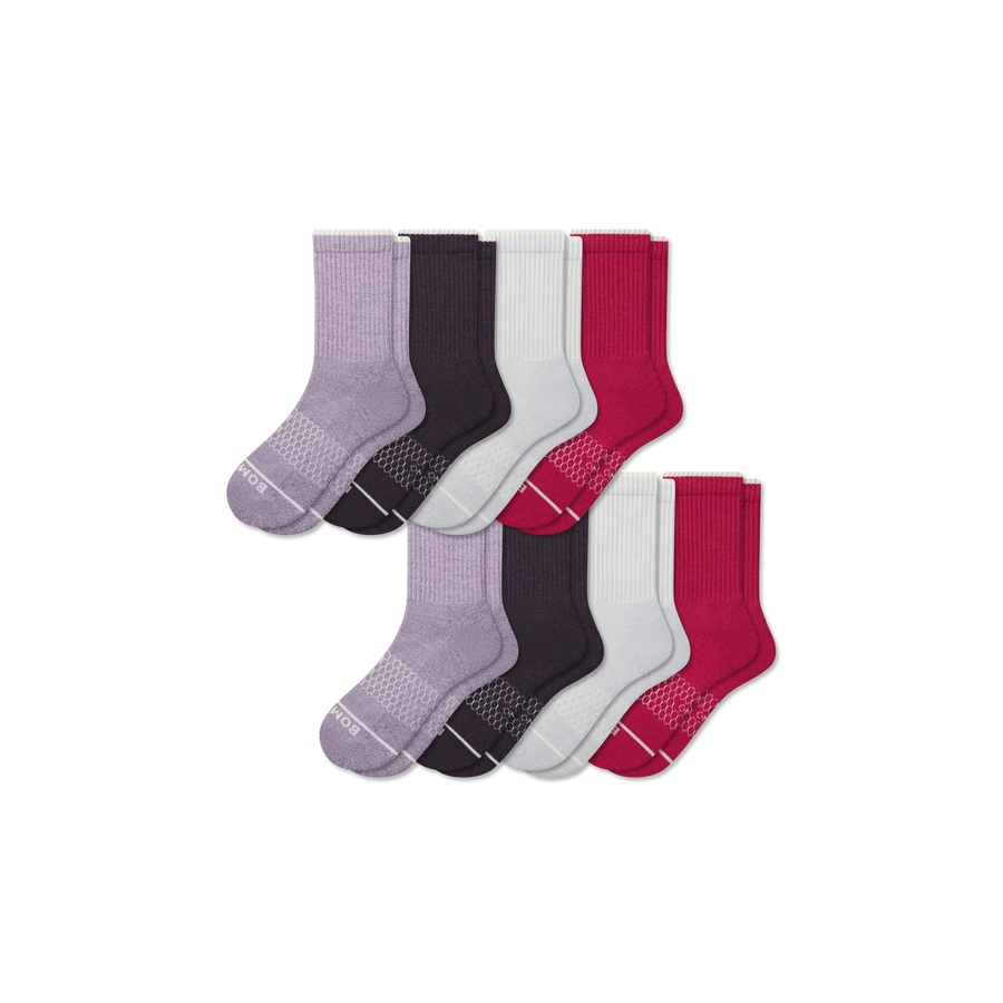 Women's Merino Wool Blend Half Calf Sock 8-Pack - Cushion Weekend Move