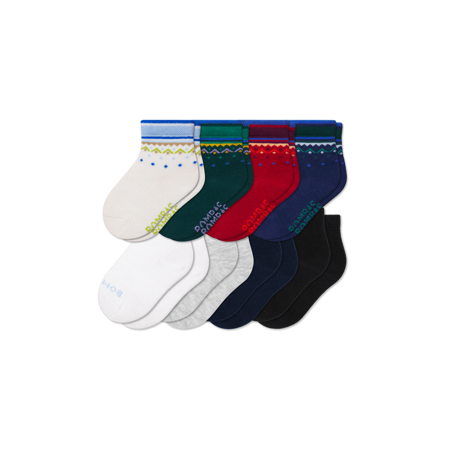 Toddler Lightweight Calf Sock 8-Pack - Weekend Ankle Rotation