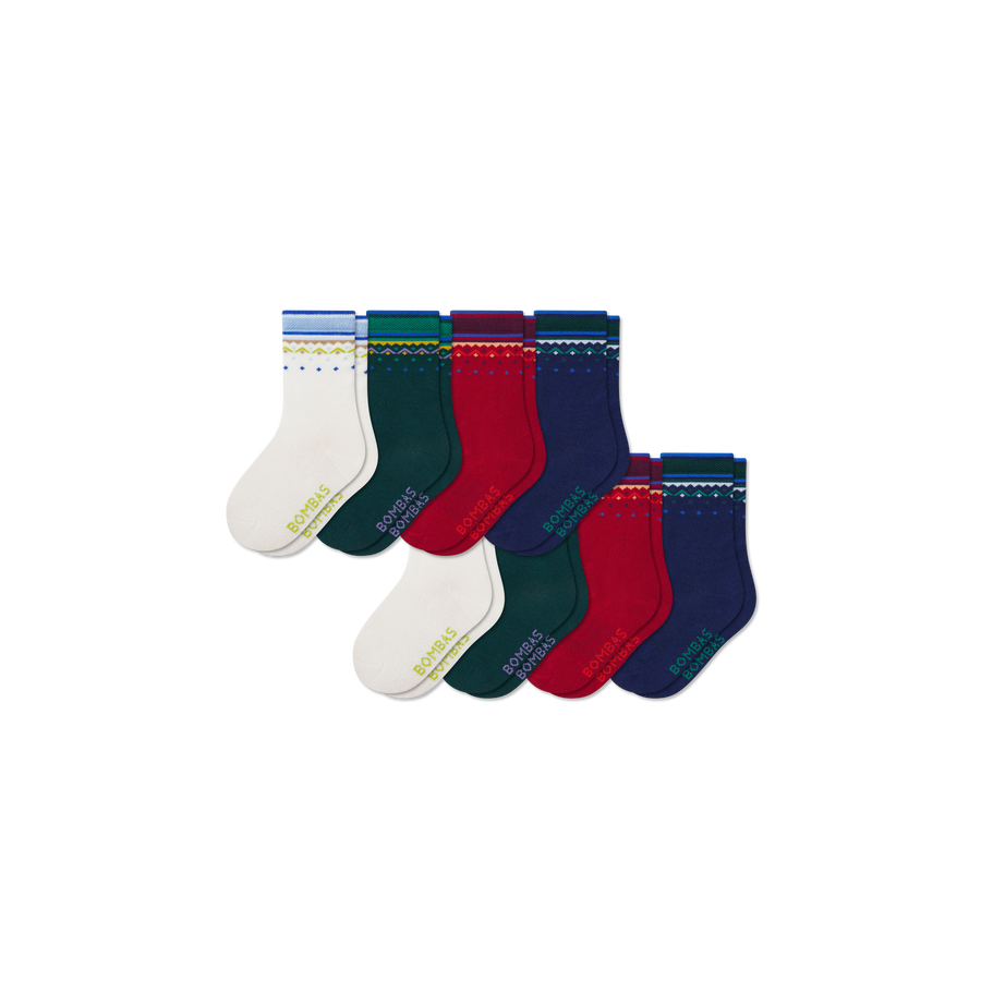 Junior Lightweight Calf Sock 8-Pack - Easy Crew Pair