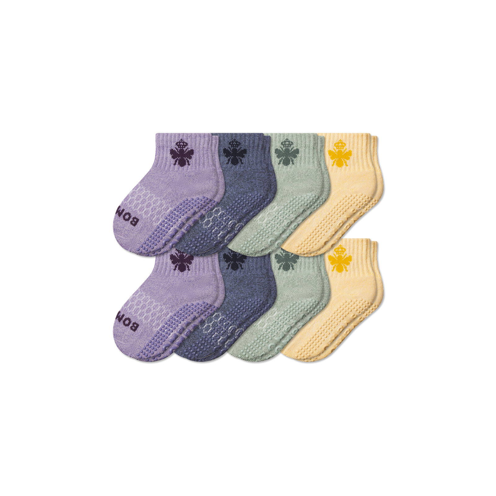 Toddler Gripper Calf Sock 8-Pack - sage blue mix L