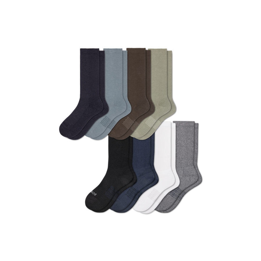 Men's Modern Rib Calf Sock 8-Pack - Fresh Travel Pair