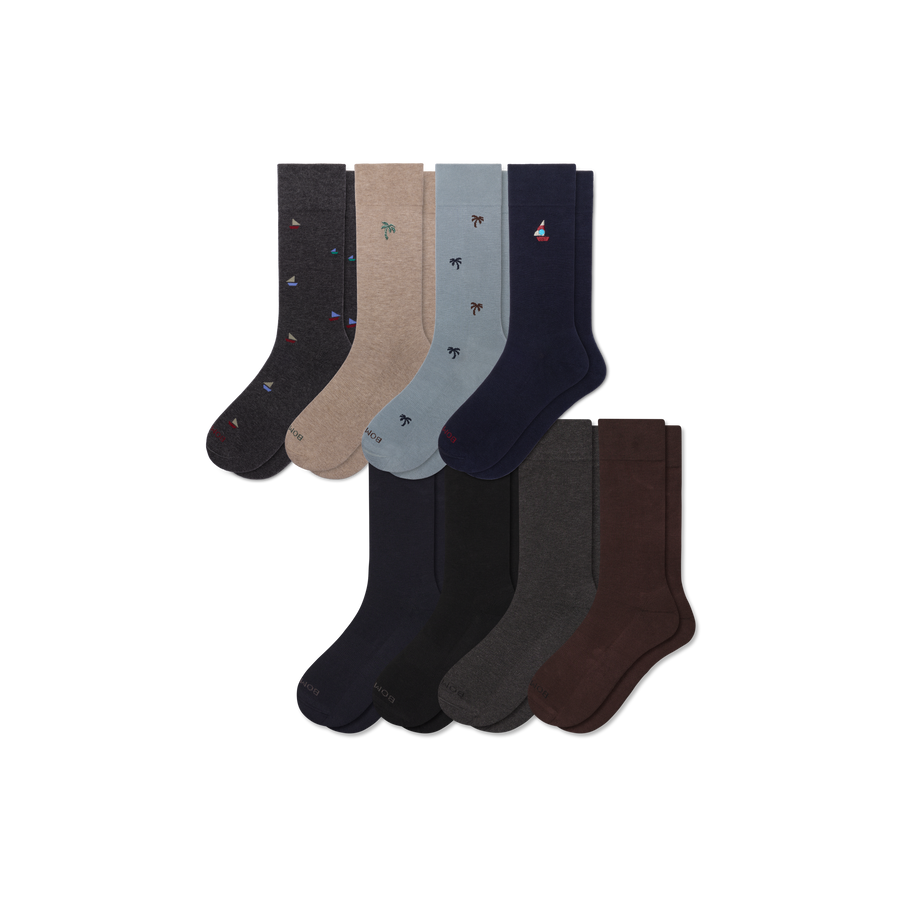 Men's Dress Calf Sock 8-Pack - Modern Shift Comfort