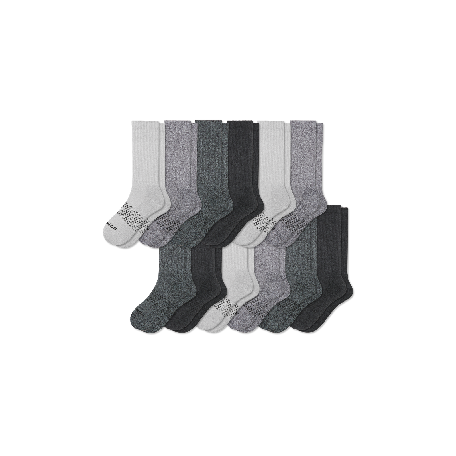 Marl Calf Sock 12-Pack - Shades Mix L