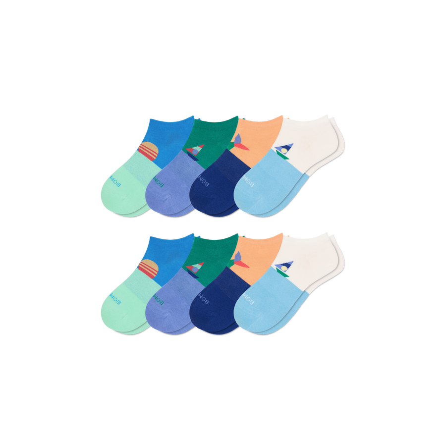 Youth Lightweight Ankle Sock 8-Pack - Comfort Office Wear