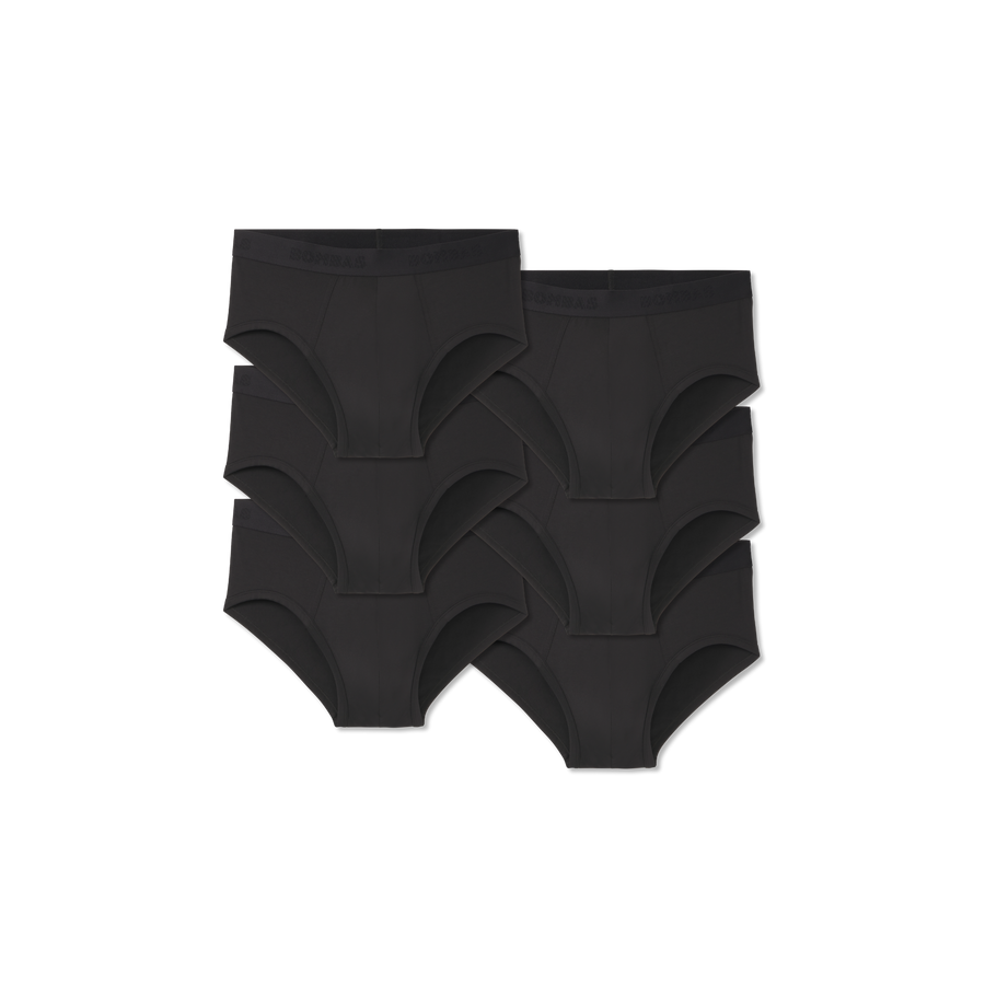Men's Cotton Modal Blend Flyless Brief 6-Pack - Daily Everyday Wear