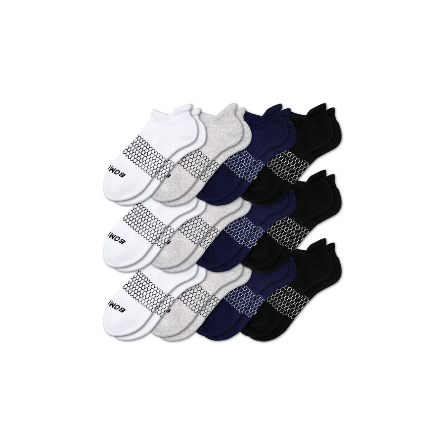 Men's Solids Ankle Sock 12-Pack - Modern Low Cut Step