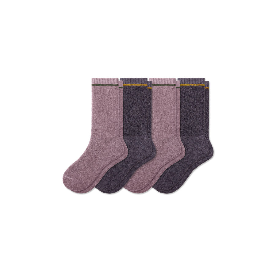 Women's Plush Terry Calf Sock 4-Pack - Studio No Show Pair