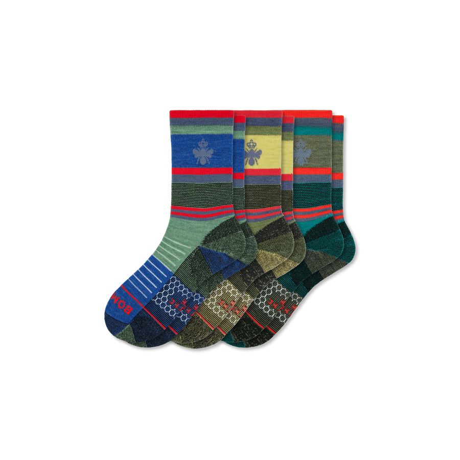 Cotopaxi x Bombas Merino Wool Blend Hiking Calf Sock 3-Pack - Daily Hike Step