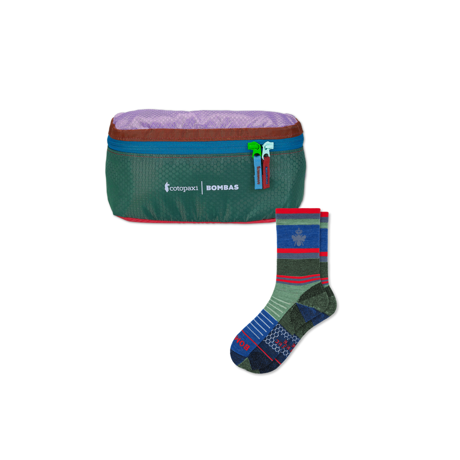 Cotopaxi x Bombas Merino Wool Blend Hiking Calf Sock & Fanny Pack - Simple Choice