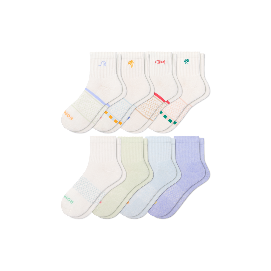 Women's Quarter Sock 8-Pack - Weekend Office Cushion
