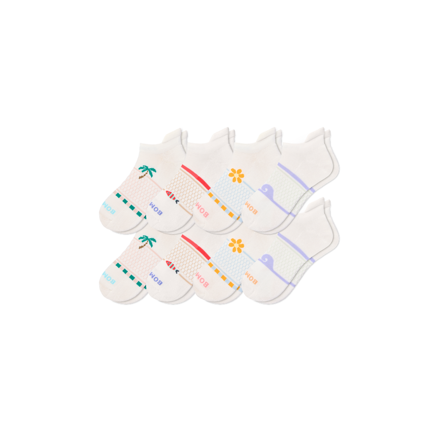 Women's Beach Day Ankle Sock 8-Pack - Breathable Everyday Rotation