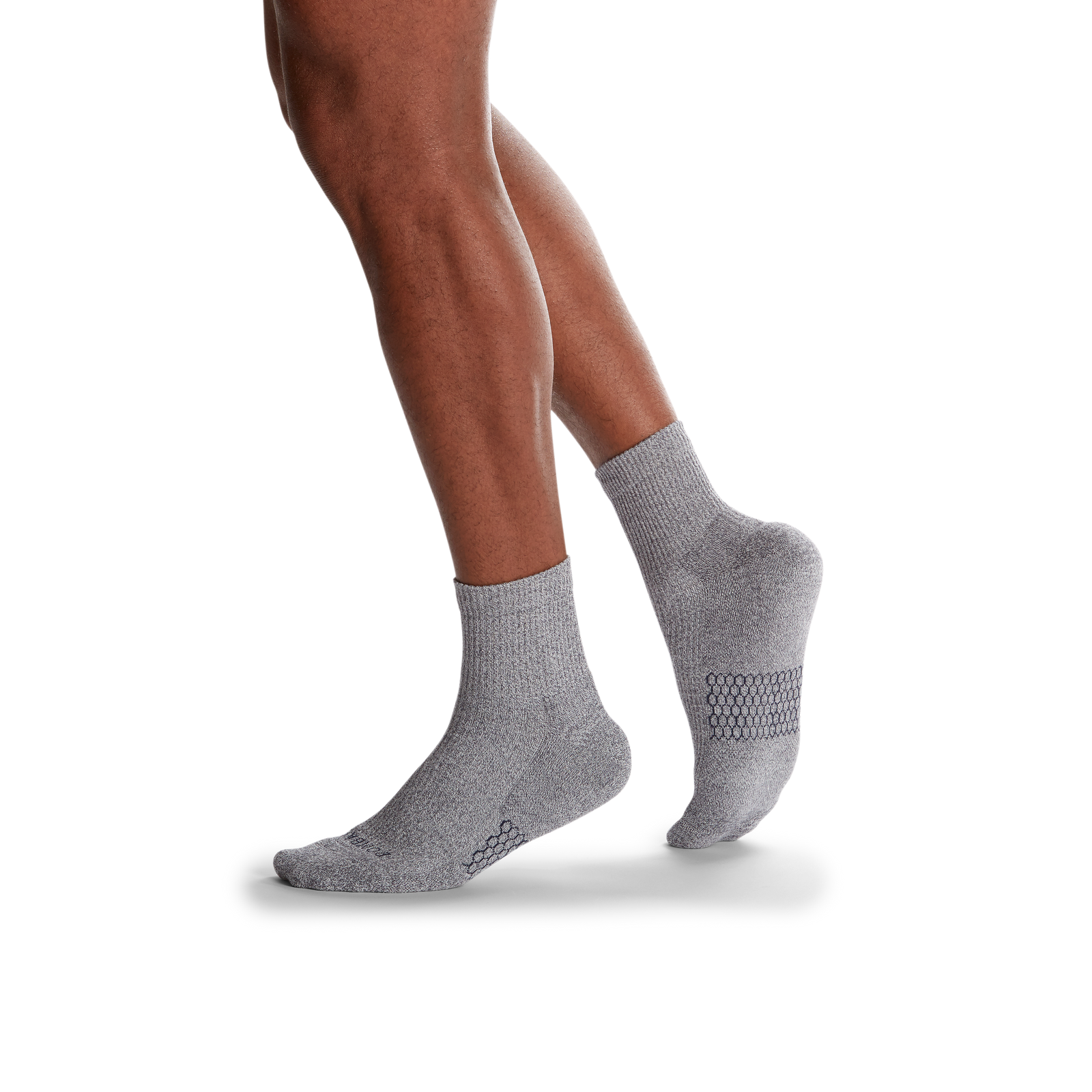 Modern Rib Quarter Socks - Washed Black MO2 [6005]