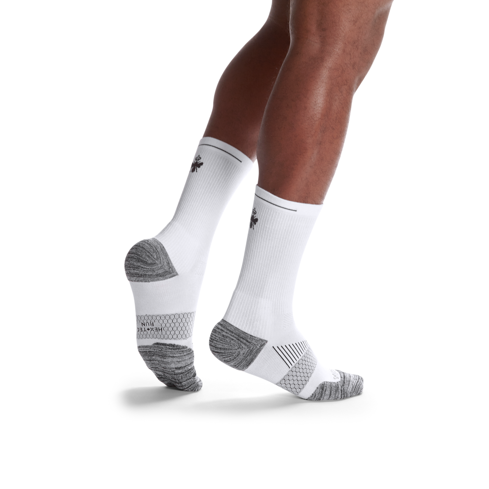 Men's Running Calf Sock 3-Pack - white-bee - 42