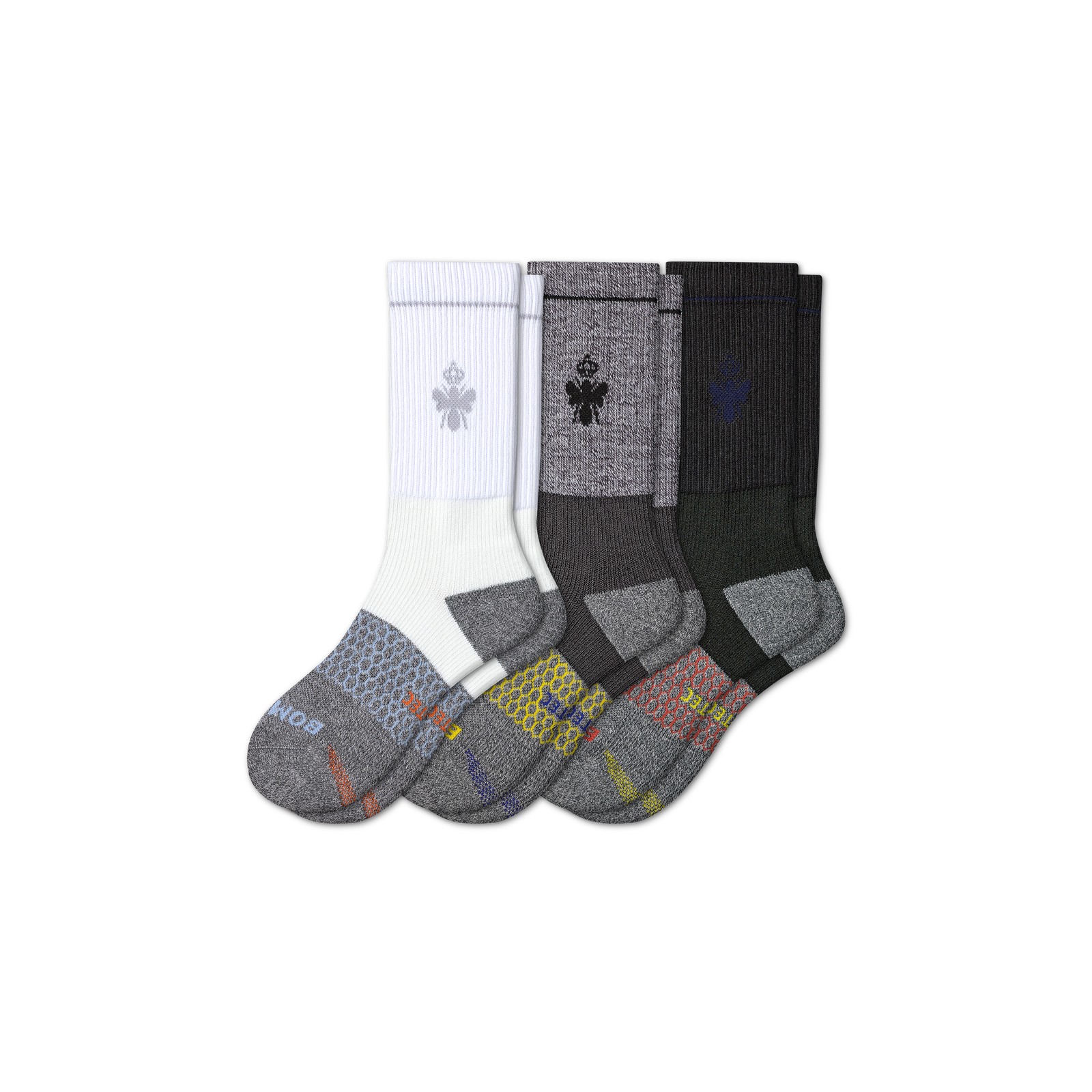Women's All-Purpose Performance Work Calf Sock 3-Pack - white-black-mix - 1